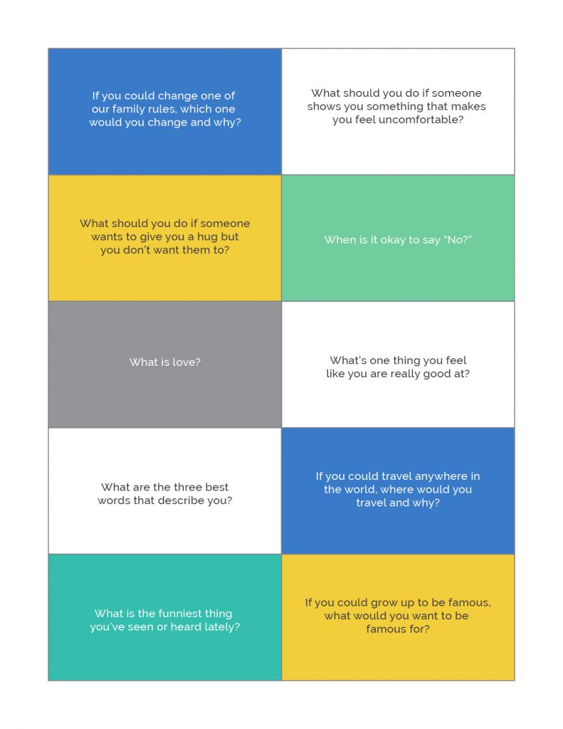 Table Topics 30 Topics For Fun Family Activity Defend Innocence