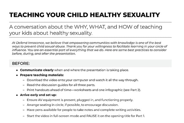 Teaching Healthy Sexuality Course Guide And Materials 9818