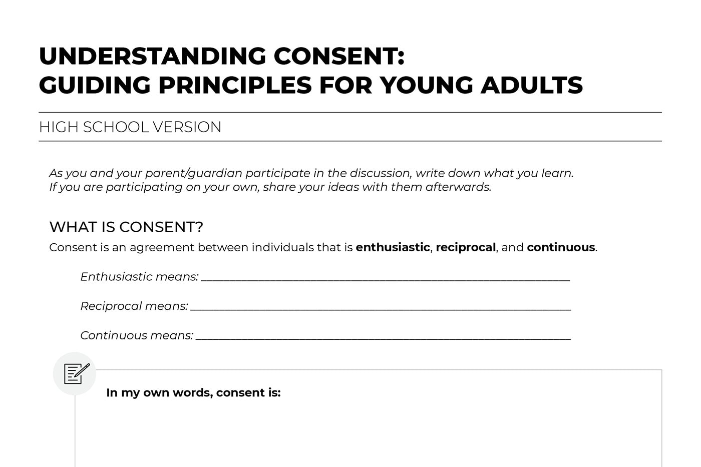 assignment worksheet 13 1 voluntary consent